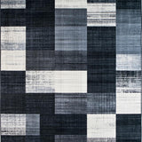 Distressed Geometric Floor Accent(Black)