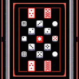 Ultra Soft Area Rug, Non Slip, Stain Resistant, Washable Area Rugs for Living Room, Bedroom, Bold Red and White Dice Aesthetic(White)