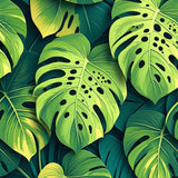 Tropical Modern Leaf Motif(Green)