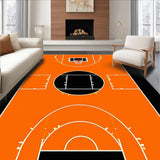 Ultra Soft Area Rug, Non Slip, Stain Resistant, Washable Area Rugs for Living Room, Bedroom, Eye-Catching Sporty Chic Style(Orange)