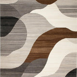 Ultra Soft Area Rug, Non Slip, Stain Resistant, Washable Area Rugs for Living Room, Bedroom, Contemporary Subtle Textured Pattern(Gray)