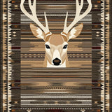 Ultra Soft Area Rug, Non Slip, Stain Resistant, Washable Area Rugs for Living Room, Bedroom, Modern Rustic Wildlife Themed Decor(Brown)