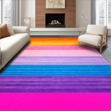 Ultra Soft Area Rug, Non Slip, Stain Resistant, Washable Area Rugs for Living Room, Bedroom, Energetic Bright Tangle Motif(Orange)