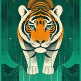 Ultra Soft Area Rug, Non Slip, Stain Resistant, Washable Area Rugs for Living Room, Bedroom, Vibrant Emerald Animal Print(Orange)