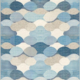 Ultra Soft Area Rug, Non Slip, Stain Resistant, Washable Area Rugs for Living Room, Bedroom, Unique Handcrafted Boho Elegance(Blue)