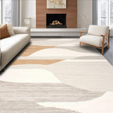 Ultra Soft Area Rug, Non Slip, Stain Resistant, Washable Area Rugs for Living Room, Bedroom, Chic Area Modern Reflection Collection Stylish Minimalist Motifs(Beige)