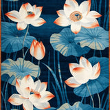 Ultra Soft Area Rug, Non Slip, Stain Resistant, Washable Area Rugs for Living Room, Bedroom, Rustic Tropical Print Fusion(Blue)