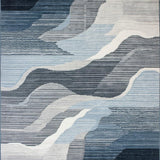 Ultra Soft Area Rug, Non Slip, Stain Resistant, Washable Area Rugs for Living Room, Bedroom, Abstract Monochrome Artistry Piece(Gray)