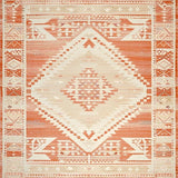 Ultra Soft Area Rug, Non Slip, Stain Resistant, Washable Area Rugs for Living Room, Bedroom, Boho Chic Area Geometric for Easy Cleaning(Orange)