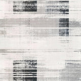 Ultra Soft Area Rug, Non Slip, Stain Resistant, Washable Area Rugs for Living Room, Bedroom, Graphic Dual-Tone Striped Rug with Alternating Black White Linear Bands(Gray)