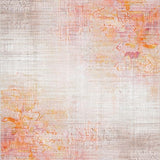 Ultra Soft Area Rug, Non Slip, Stain Resistant, Washable Area Rugs for Living Room, Bedroom, Blush and Pumpkin Rug with Abstract Floral Swirls(Ivory)