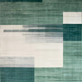 Contemporary Light Blue Swirl Design(Green)