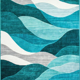 Chic Black and White Tiled Motif(Blue)