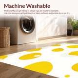 Ultra Soft Area Rug, Non Slip, Stain Resistant, Washable Area Rugs for Living Room, Bedroom, Cute Whimsical Home Element(Yellow)