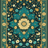 Ultra Soft Area Rug, Non Slip, Stain Resistant, Washable Area Rugs for Living Room, Bedroom, Living Rug Peacock Garden Easy Clean Carpet(Blue)