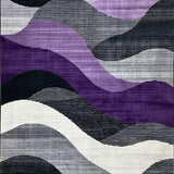 Ultra Soft Area Rug, Non Slip, Stain Resistant, Washable Area Rugs for Living Room, Bedroom, Minimalist Elegant Lattice Composition(Purple)