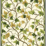 Ivy League Beige & Green Artistic Design Area(Beige)