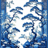 Sophisticated Blue Toned Lattice Style(Blue)
