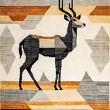 Ultra Soft Area Rug, Non Slip, Stain Resistant, Washable Area Rugs for Living Room, Bedroom, Trendy Earthy Antelope Aesthetic(Beige)