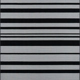 Ultra Soft Area Rug, Non Slip, Stain Resistant, Washable Area Rugs for Living Room, Bedroom, Sleek Minimalist Striped Motif(Black)