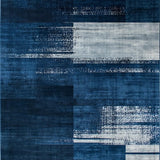 Chic Transitional Fluid Art Motif(Blue)