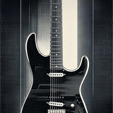 Dynamic Guitar Silhouette Arrangement(Black)