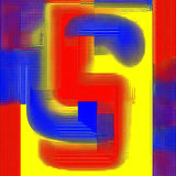 Expressive Round Abstract Palette(Blue)