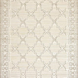Ultra Soft Area Rug, Non Slip, Stain Resistant, Washable Area Rugs for Living Room, Bedroom, Contemporary Trellis Design Aesthetic(Beige)