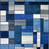 Stylish Abstract Blue Tiled(Blue)