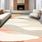 Abstract Topographic Area in Multi Color and Beige(Beige)