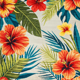 Ultra Soft Area Rug, Non Slip, Stain Resistant, Washable Area Rugs for Living Room, Bedroom, Dynamic Tropical Leaf Pattern(Red)