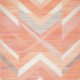 Ultra Soft Area Rug, Non Slip, Stain Resistant, Washable Area Rugs for Living Room, Bedroom, Contemporary Peach Geometric Fusion(Orange)
