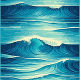 Dynamic Teal Wave Aesthetic(Blue)