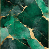 Ultra Soft Area Rug, Non Slip, Stain Resistant, Washable Area Rugs for Living Room, Bedroom, Modern Opulent Marble Aesthetic(Green)