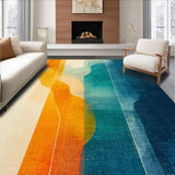 Ultra Soft Area Rug, Non Slip, Stain Resistant, Washable Area Rugs for Living Room, Bedroom, Beach Vibes Area Rug Summer Surf Decor Rug(Orange)