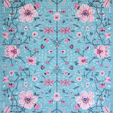 Ultra Soft Area Rug, Non Slip, Stain Resistant, Washable Area Rugs for Living Room, Bedroom, Whimsical Insect Patterned Textile(Blue)