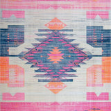 Ultra Soft Area Rug, Non Slip, Stain Resistant, Washable Area Rugs for Living Room, Bedroom, Artistic Contemporary Patterned Delight(Pink)