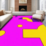 Ultra Soft Area Rug, Non Slip, Stain Resistant, Washable Area Rugs for Living Room, Bedroom, Artistic Urban Pop Culture Design(Pink)