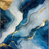 Elegant Curvilinear Blue Tones(Blue)