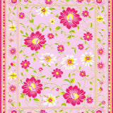 Ultra Soft Area Rug, Non Slip, Stain Resistant, Washable Area Rugs for Living Room, Bedroom, Delicate Flower Arrangement Style(Pink)