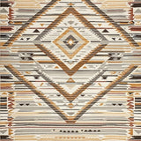 Ultra Soft Area Rug, Non Slip, Stain Resistant, Washable Area Rugs for Living Room, Bedroom, Stylish Natural Hues Medallion Style(Brown)