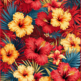 Ultra Soft Area Rug, Non Slip, Stain Resistant, Washable Area Rugs for Living Room, Bedroom, Chic Exotic Blooming Design(Red)