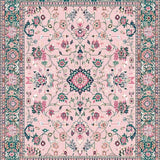 Ultra Soft Area Rug, Non Slip, Stain Resistant, Washable Area Rugs for Living Room, Bedroom, Lush Blush-Infused Rustic Aesthetic(Pink)