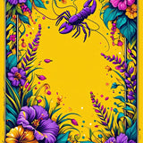Ultra Soft Area Rug, Non Slip, Stain Resistant, Washable Area Rugs for Living Room, Bedroom, Colorful Abstract Lobster Motif(Yellow)