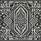 Ultra Soft Area Rug, Non Slip, Stain Resistant, Washable Area Rugs for Living Room, Bedroom, Rustic Bold Graphic Contrast Design(Black)