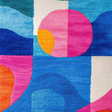 Ultra Soft Area Rug, Non Slip, Stain Resistant, Washable Area Rugs for Living Room, Bedroom, Vibrant Abstract Living Room Non-Shedding Area Rug(Blue)
