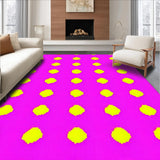 Ultra Soft Area Rug, Non Slip, Stain Resistant, Washable Area Rugs for Living Room, Bedroom, Whimsical Colorful Learning Elements(Pink)