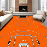 Ultra Soft Area Rug, Non Slip, Stain Resistant, Washable Area Rugs for Living Room, Bedroom, Fun Youthful Sports Enthusiast Decor(Orange)