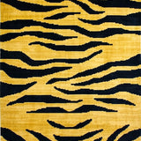 Ultra Soft Area Rug, Non Slip, Stain Resistant, Washable Area Rugs for Living Room, Bedroom, Modern Geometric Tiger Area(Gold)