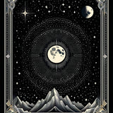 Ultra Soft Area Rug, Non Slip, Stain Resistant, Washable Area Rugs for Living Room, Bedroom, Enigmatic Celestial Wave Design(Black)